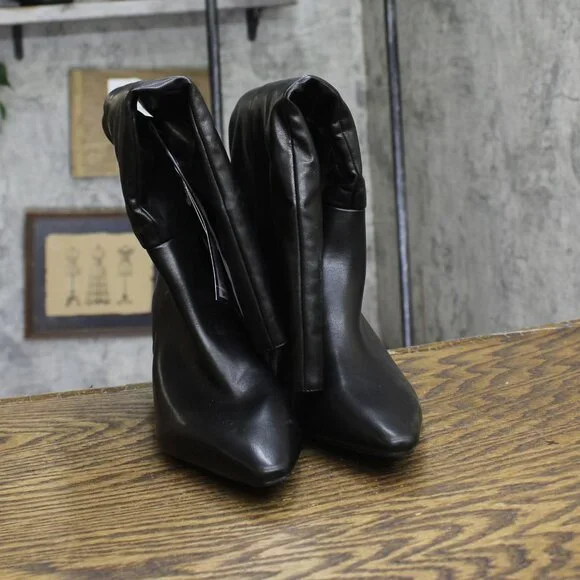 Universal Thread Womens Kendra Kitten Heel Tall Dress Boots 90511058 Black 6.5M - Picture 4 of 10